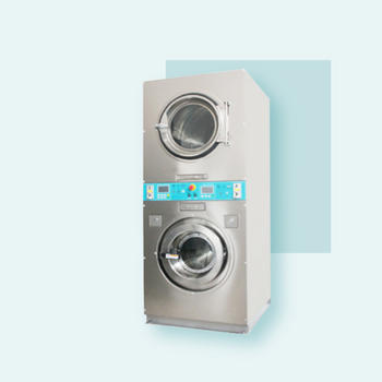 Double stack commercial coin operated washer and dryer sets prices / stack 2 layers dryers available